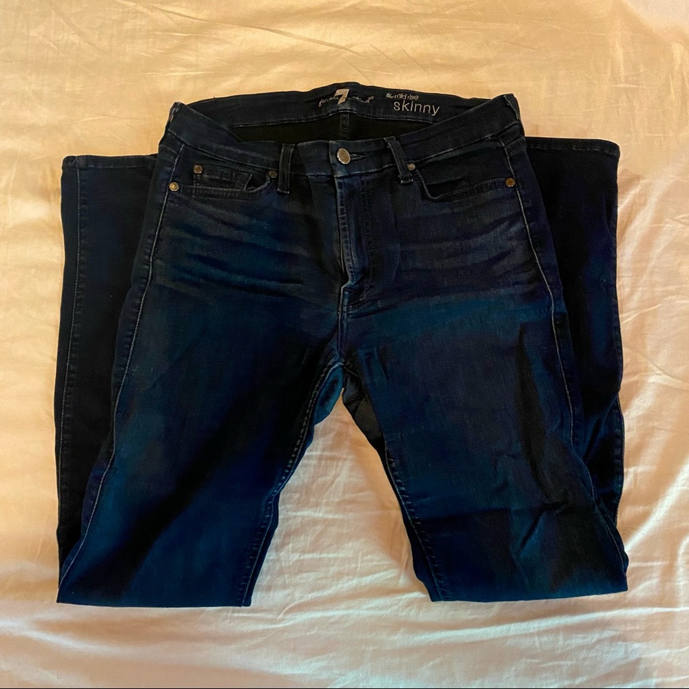 7 For All Mankind THE MID RISE ANKLE SKINNY Size 31